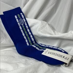 Free People Fast Lane Crew Socks in blue